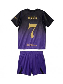 Otroški Nogometna dresi replika Barcelona Fermin Lopez #7 Gostujoči 2026-27 Kratek rokav (+ hlače)